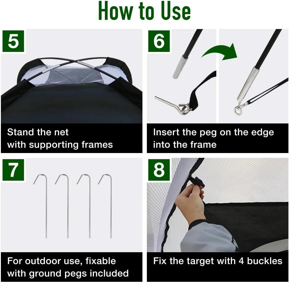 6.56ft*4.59ft Golf Net, Golf Practice Net with Golf Hitting Mat, Home Golf Hitting Aid Nets for Backyard Driving Chipping Swing
