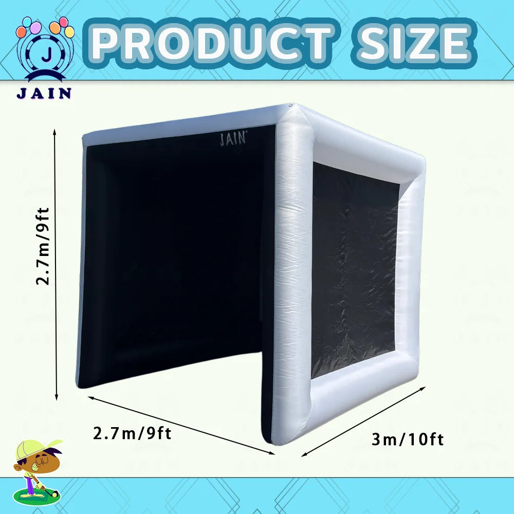 10ft/3m In Stock Inflatable Golf Simulator With Built-in Blower Inflatable Golf Practice /Shooting Tent For Daily Training