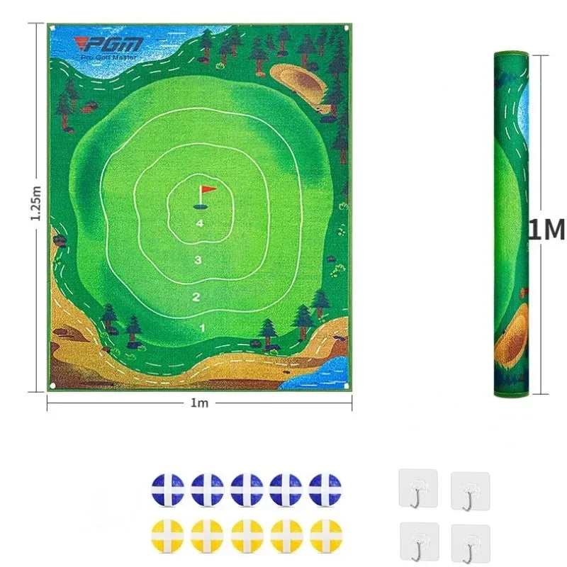 PGM DJD040  Indoor Mini Golf Suspended Dartboard Practice Outdoor Training Aid Trainer Golf Hitting Mat