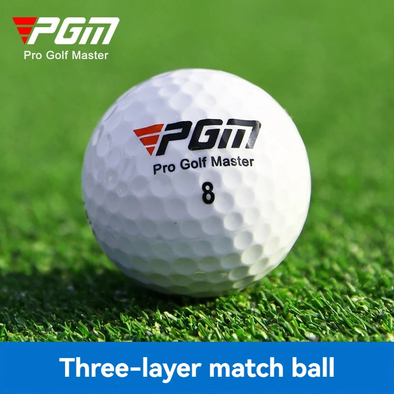 PGM Official 3-Layer Premium Golf Balls Practice Compet Performance Training for Distance Straight Shots Golf Design for Sport
