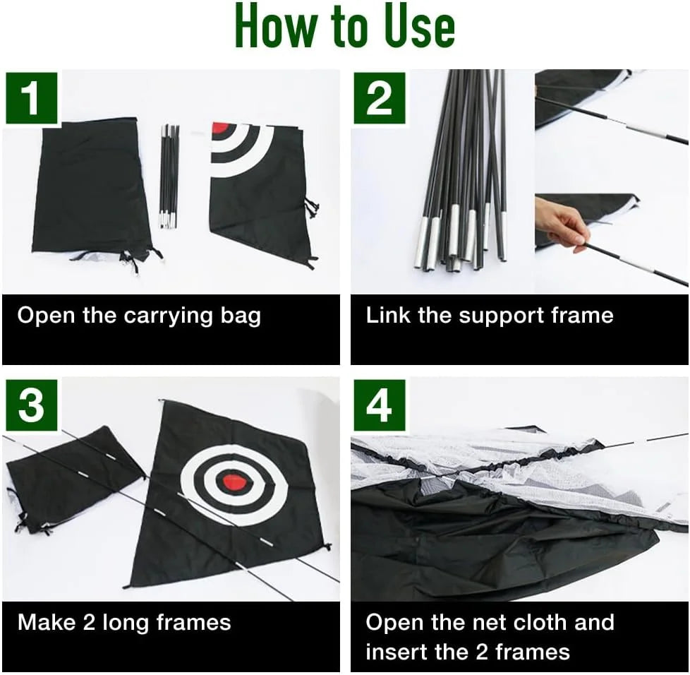 6.56ft*4.59ft Golf Net, Golf Practice Net with Golf Hitting Mat, Home Golf Hitting Aid Nets for Backyard Driving Chipping Swing