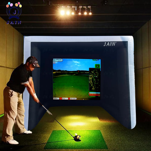 10ft/3m In Stock Inflatable Golf Simulator With Built-in Blower Inflatable Golf Practice /Shooting Tent For Daily Training