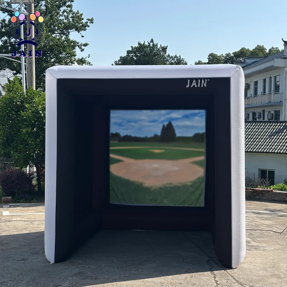 10ft/3m In Stock Inflatable Golf Simulator With Built-in Blower Inflatable Golf Practice /Shooting Tent For Daily Training