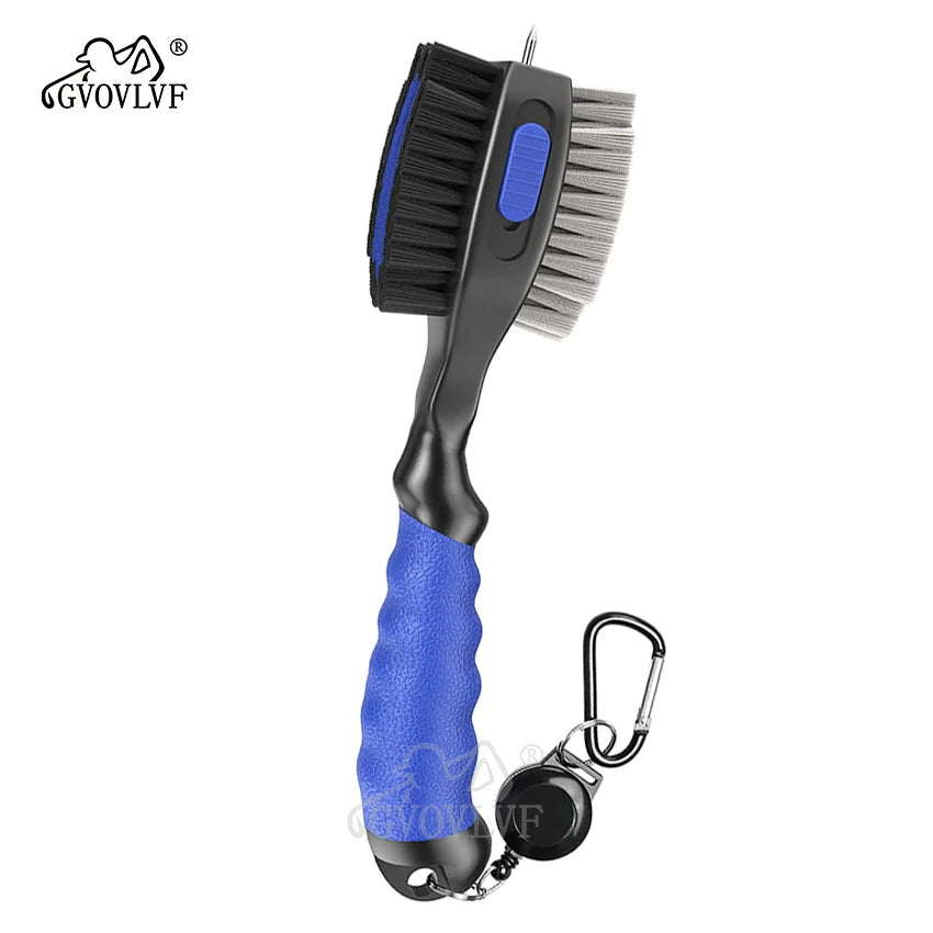 1piece Golf Club Brushes and Groove Cleaner with Magnetic Keychain Oversized Golf Brush Head and Retractable Spike Super
