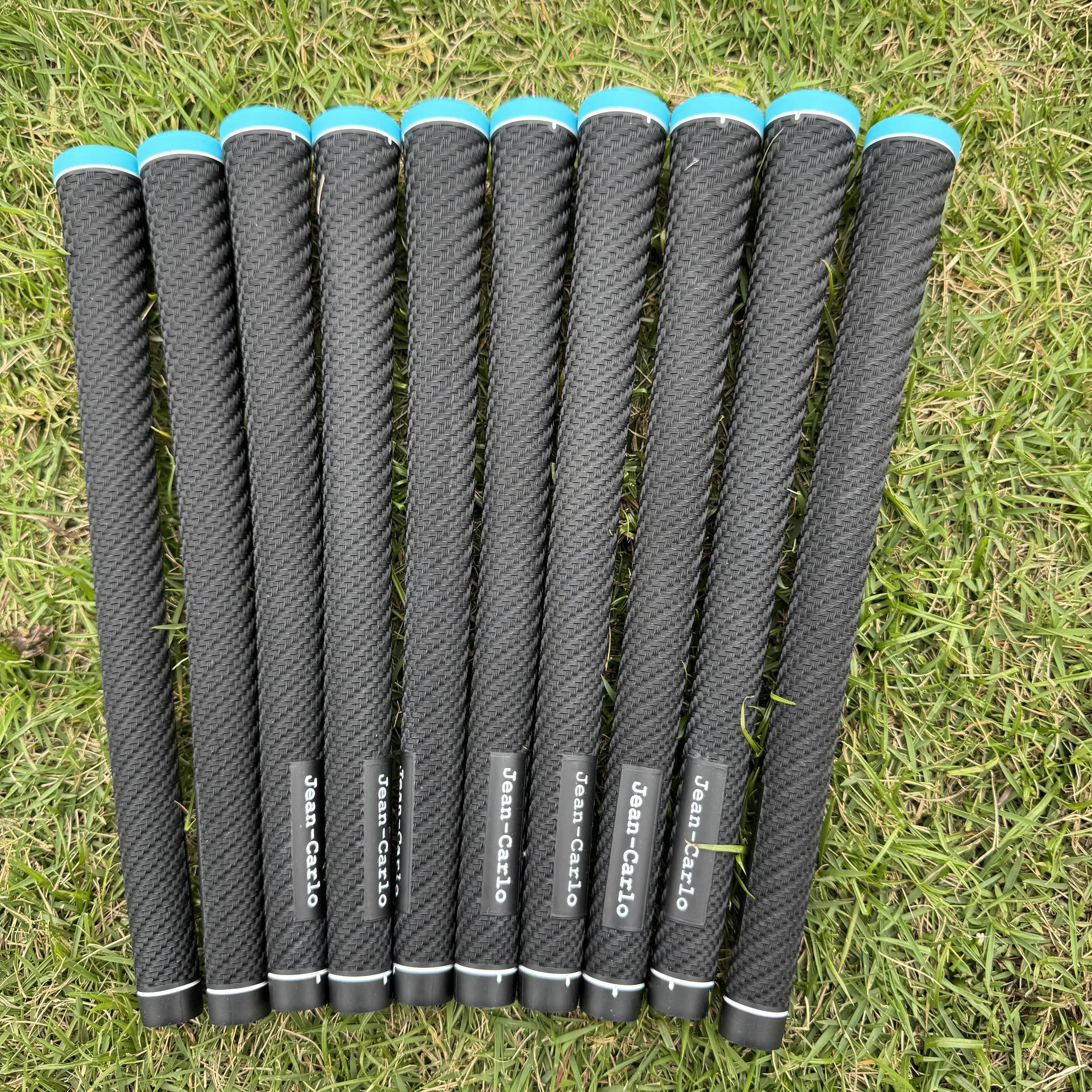 Jean Carlo Golf Club Accessories Golf Grip TPE Rubber 60R Standard Driver Fairway Wood Hybrid Iron Wedges Grip Black with Blue