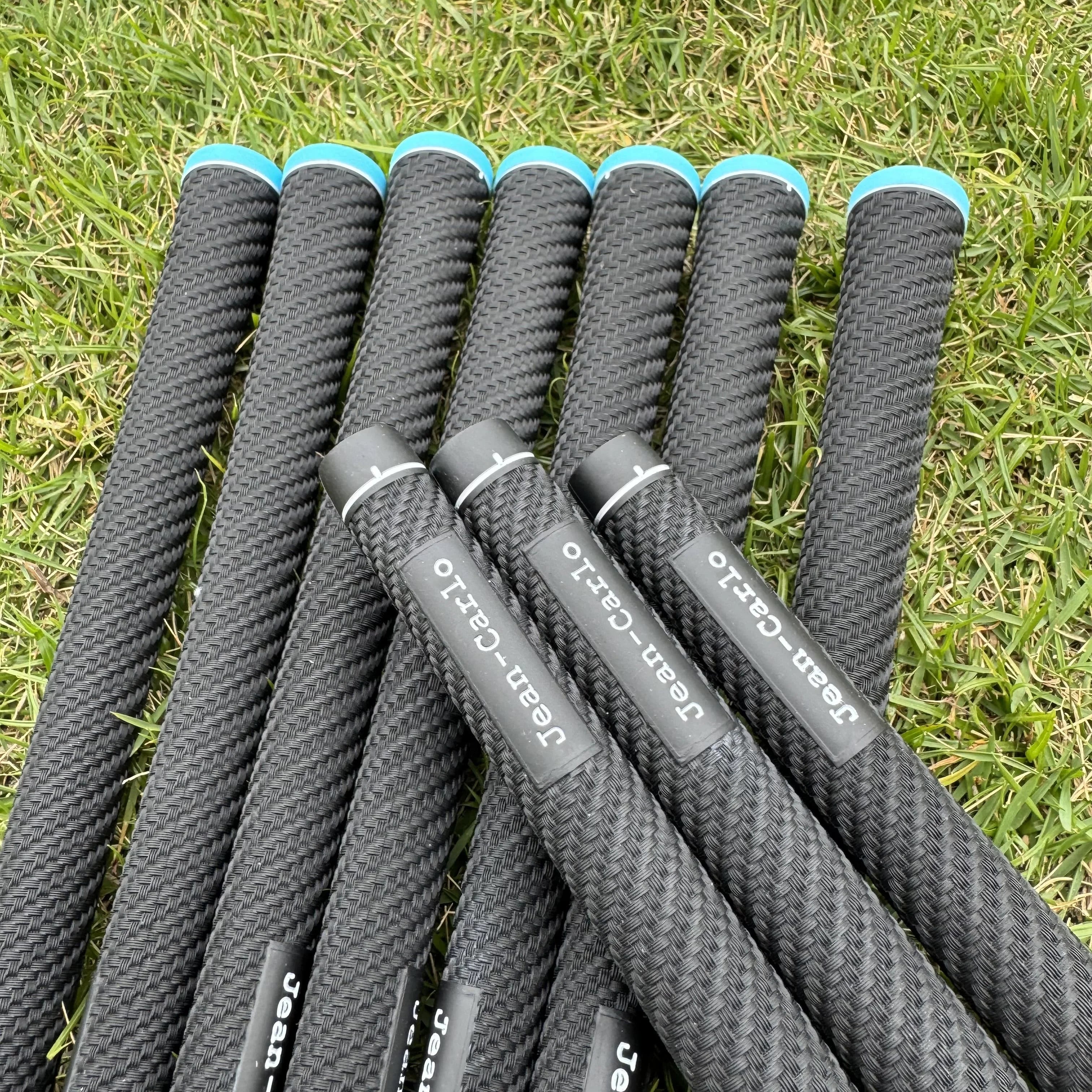 Jean Carlo Golf Club Accessories Golf Grip TPE Rubber 60R Standard Driver Fairway Wood Hybrid Iron Wedges Grip Black with Blue