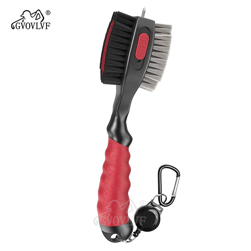 1piece Golf Club Brushes and Groove Cleaner with Magnetic Keychain Oversized Golf Brush Head and Retractable Spike Super