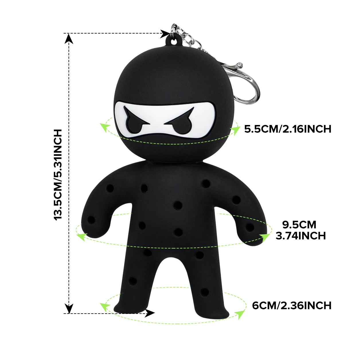Cute Ninja Portable Golf Ball Tees Holder Keychain - Hote Sale Golf Accessory for Club Bag
