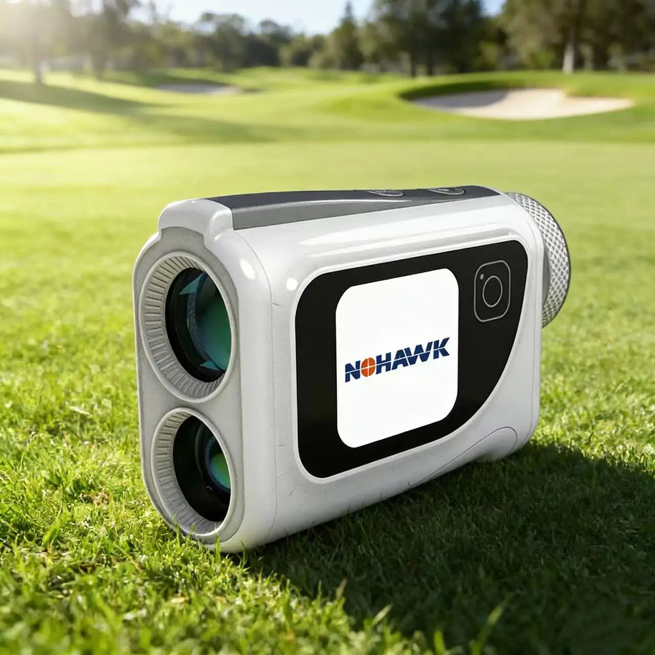 Nohawk Golf Rangefinder with Touch Screen Voice Announcement Flag Locking Range Finder with Multi Modes for Golfing or Hunting