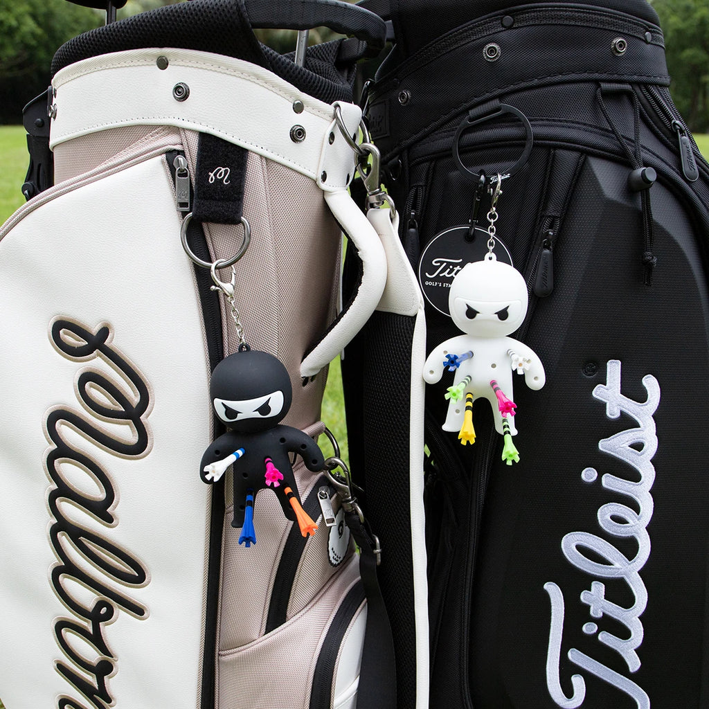 Cute Ninja Portable Golf Ball Tees Holder Keychain - Hote Sale Golf Accessory for Club Bag