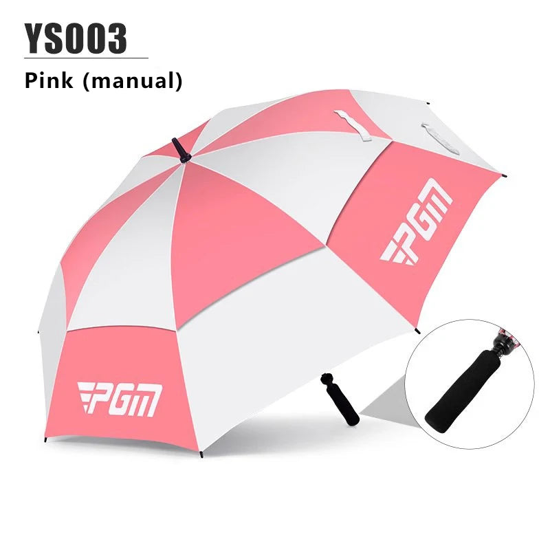 Golf Umbrella Sun Protection And Rain Double Layer Wear Resistant Fiberglass Material Spring And Summer Automatic Manual