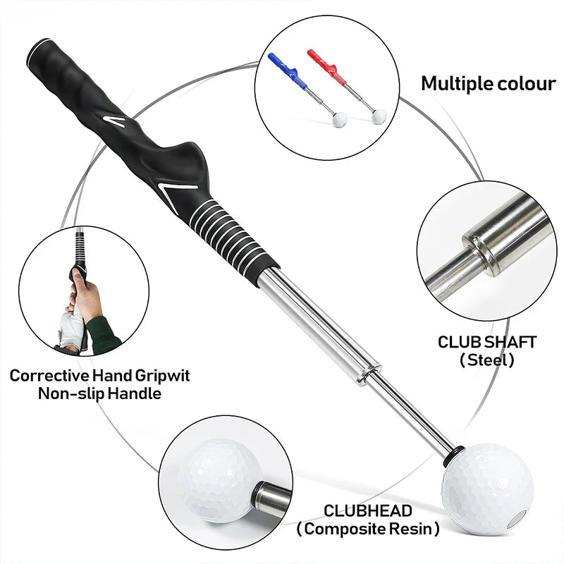 Multiple colors golf Retractable Swing Trainer - Superior Golf Training Aid, Strength and Rhythm Training for Improved Shot Swin