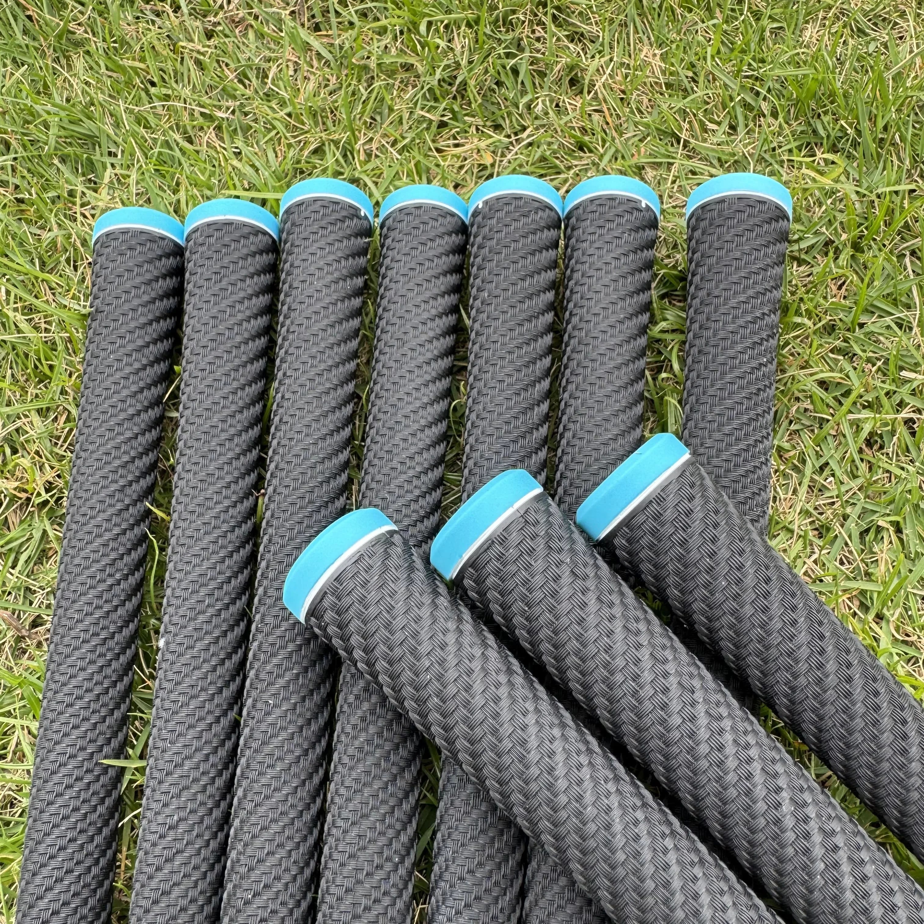 Jean Carlo Golf Club Accessories Golf Grip TPE Rubber 60R Standard Driver Fairway Wood Hybrid Iron Wedges Grip Black with Blue
