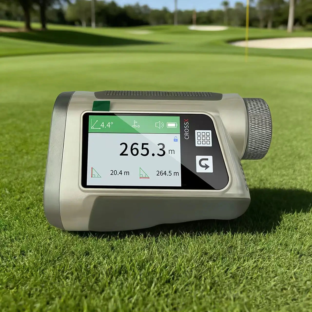 Nohawk Golf Rangefinder with Touch Screen Voice Announcement Flag Locking Range Finder with Multi Modes for Golfing or Hunting